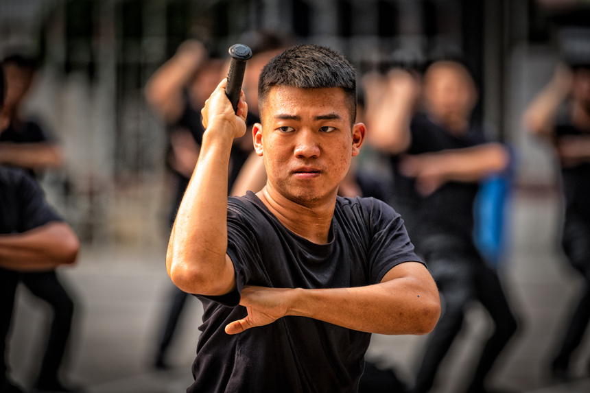 重慶特警綜合實戰演練現場。重慶市公安局供圖