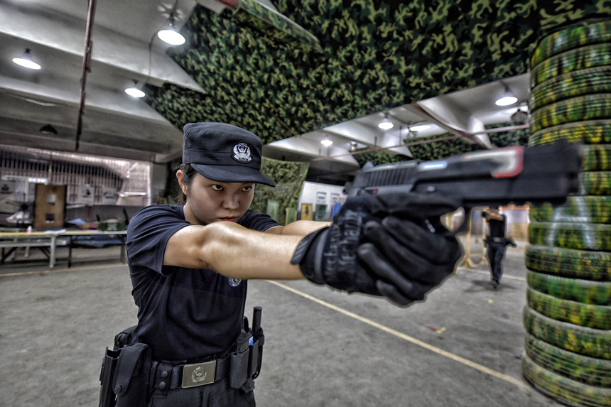 重慶特警綜合實戰演練現場。重慶市公安局供圖