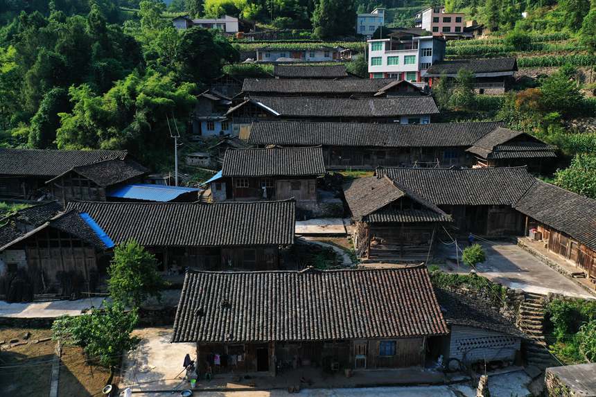 黔江區阿蓬江鎮青杠村小寨民居。楊敏攝