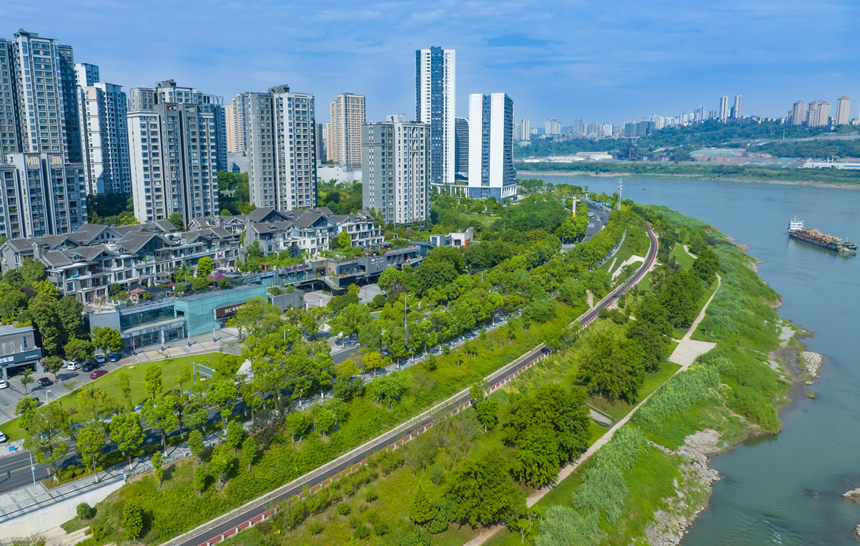 重慶巴南區花溪河生態綠道。劉紀湄攝