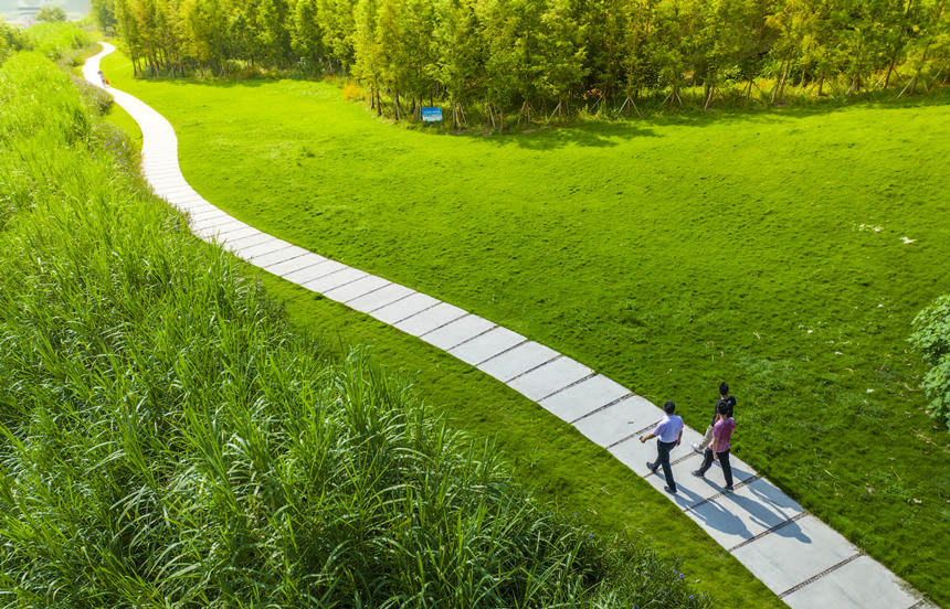 重慶巴南區花溪河生態綠道。劉紀湄攝