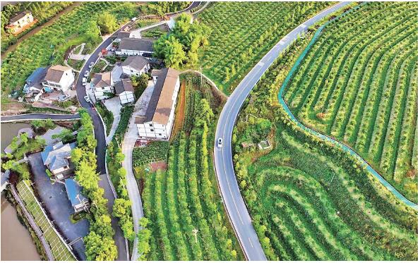 文旅融合發展，山鄉變景區。圖為大盛鎮的田園風光。余梅攝