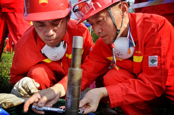 比武賽場練兵忙。西南物探分公司鉆井工程中心供圖