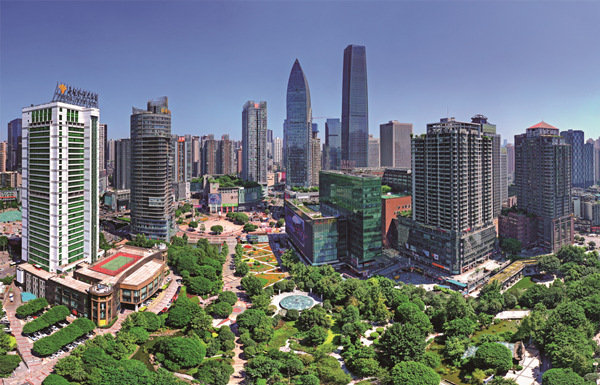 綠色生態觀音橋商圈。江北區委宣傳部供圖