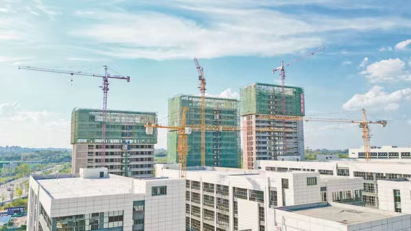 產業園正加快建設辦公用房和人才公寓。廣安區委宣傳部供圖