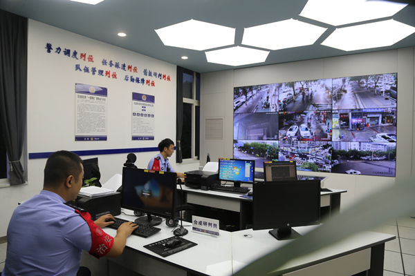 綜合指揮室。綦江區公安局文龍派出所供圖