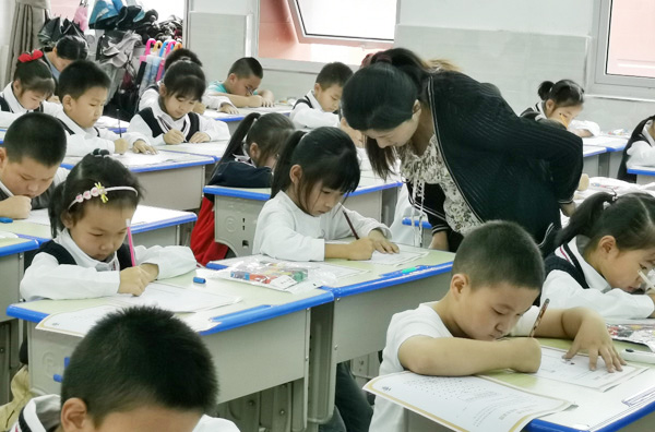 培養學生專注力。大足區高新區小學供圖