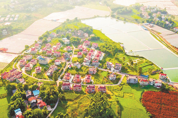 華鎣市陽和鎮丁家壩農民新村。華鎣市融媒體中心供圖