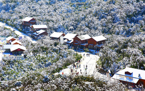 南川冬季雪景。南川區文化和旅游發展委員會供圖