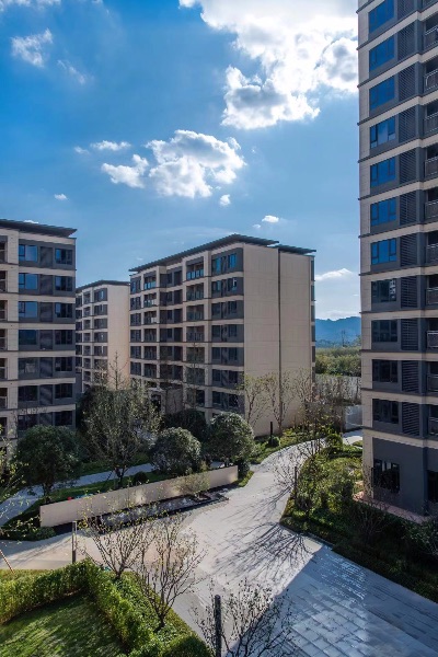 江南萬科城錦云實景呈現。重慶萬科供圖