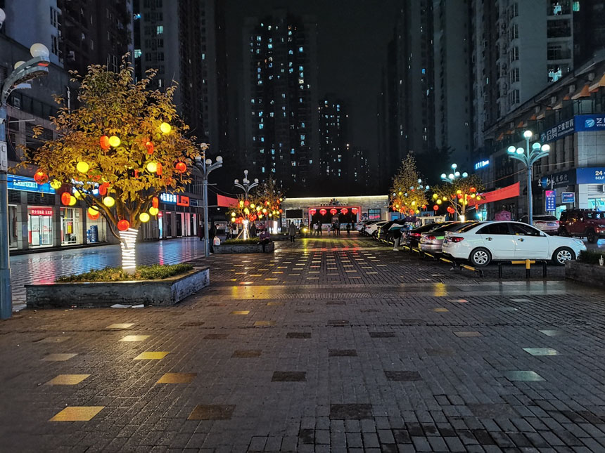 康莊美地一社區燈飾。市公租房管理局供圖