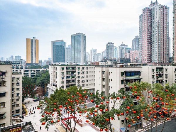 民主村片區城市更新新貌俯瞰圖。九龍城市更新公司供圖