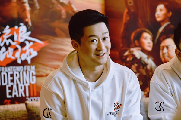 領銜主演吳京。鄒樂攝