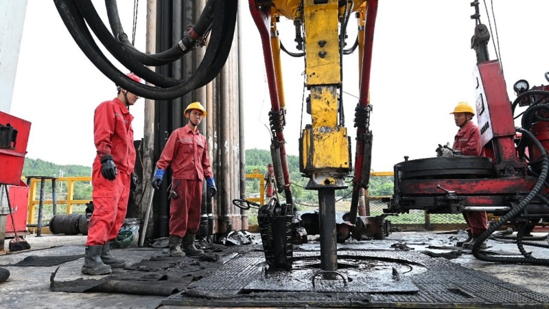 涪陵頁巖氣田焦頁18-S10HF井鉆井施工。涪陵頁巖氣公司供圖