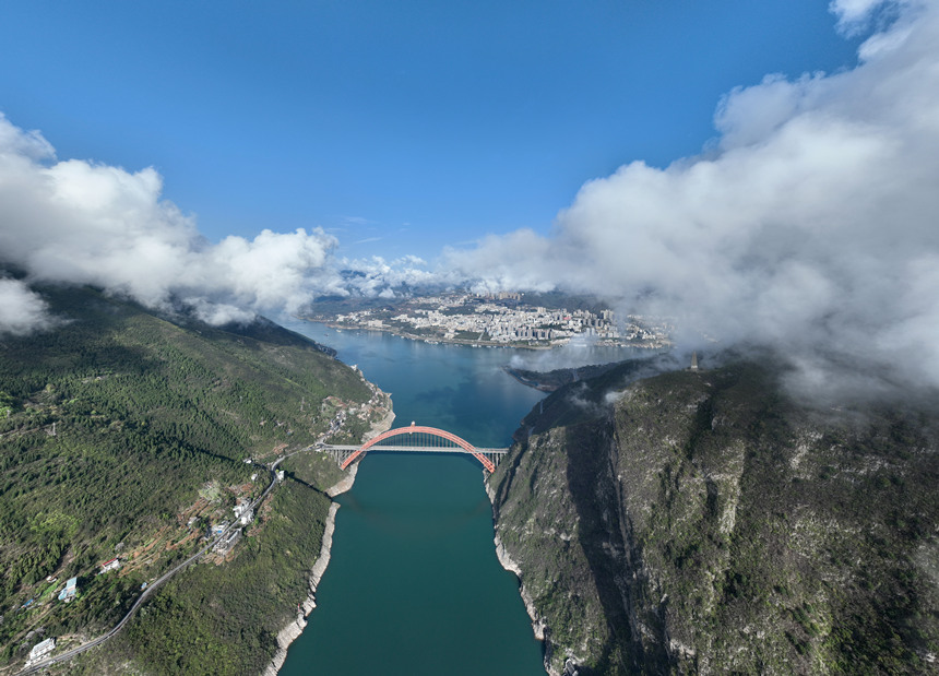 雨過天晴后的巫峽景色。譚瑜州攝