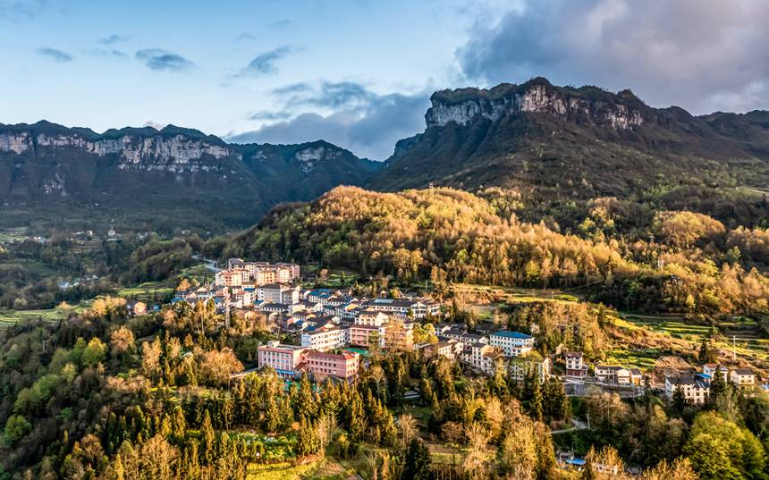 南川區德隆鎮集鎮街道璀璨如畫。瞿明斌攝