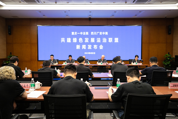 新聞發布會現場。重慶一中法院供圖