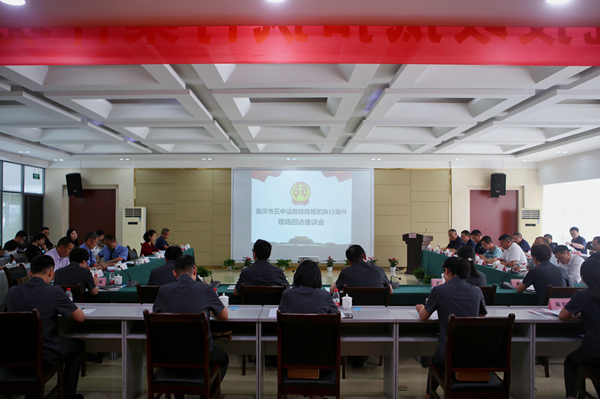 回訪座談會現場。重慶五中院供圖