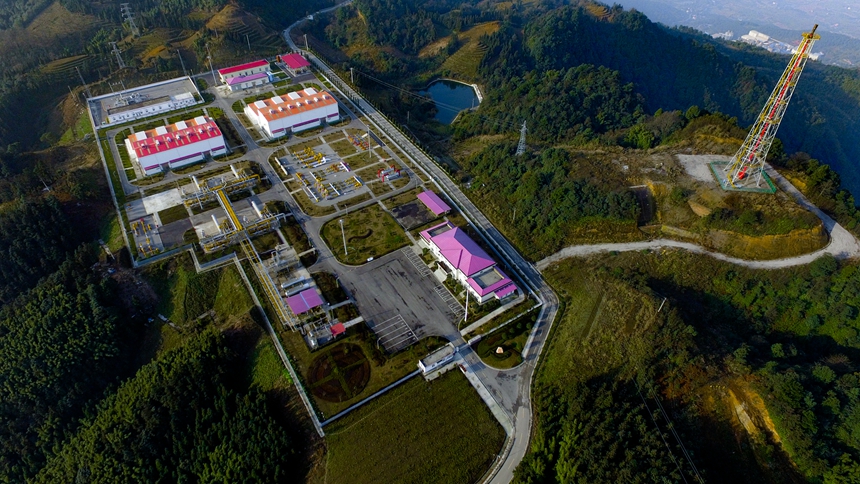 儲氣庫航拍圖。相國寺儲氣庫公司供圖