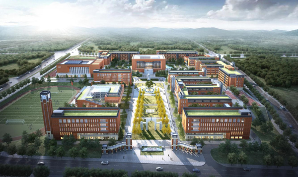 四川外國語大學重慶科學城中學校效果圖。重慶高新區教育事務中心供圖