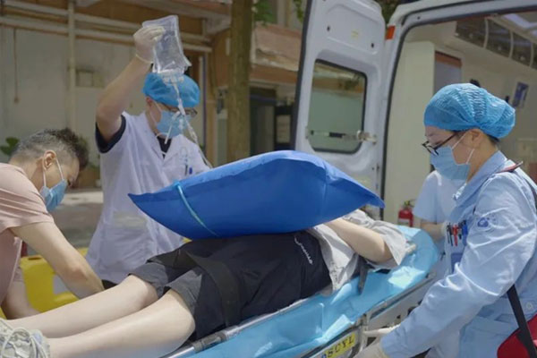 演練現場。璧山區中醫院供圖