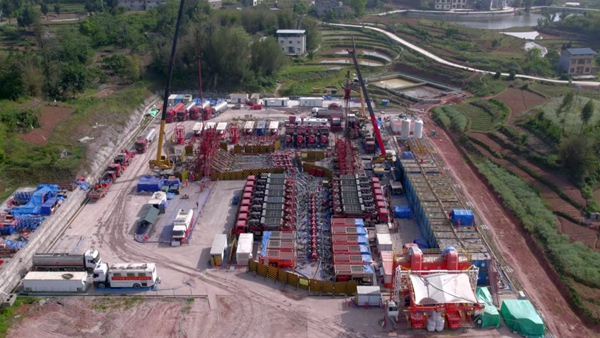 足203井區某平臺已完成壓裂施工作業。重慶頁巖氣公司供圖