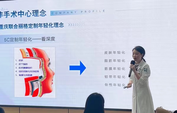 毛鈺婷分享分層抗衰的理念。重慶聯合麗格整形美容醫院供圖