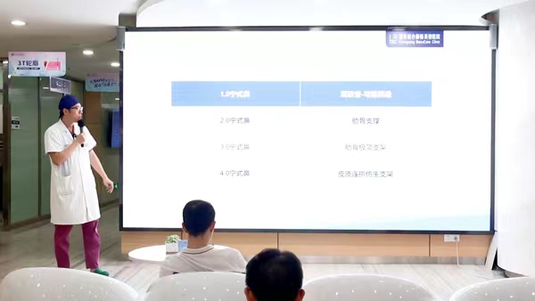 王陽進行鼻整形技術分享。重慶聯合麗格整形美容醫院供圖