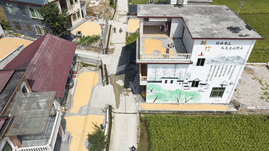 秀山土家族苗族自治縣洪安鎮棚竹山一景。胡程攝