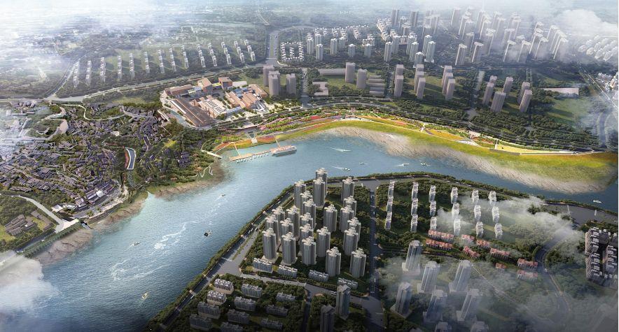 沙濱路濱江片區治理提升效果圖。沙坪壩發布供圖