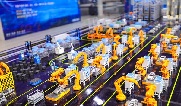 智慧物流園區沙盤。長安民生物流供圖