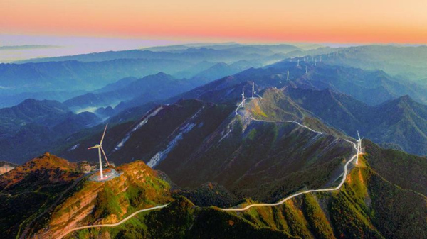 豐都回山坪風電場。陳健攝