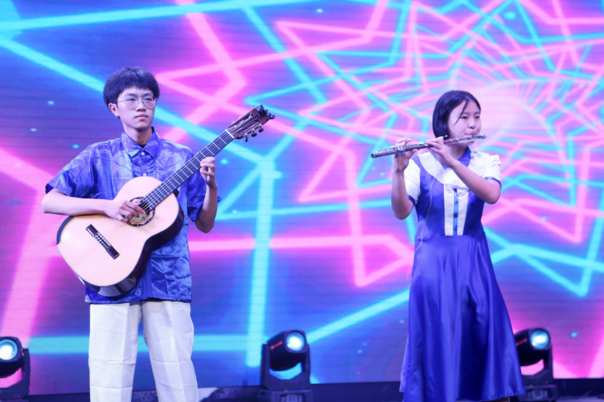 管樂隊表演。唐文蕤攝