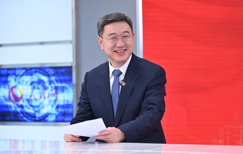 王志杰做客人民網重慶、重慶發布“新時代 新征程 新重慶——2024重慶兩會會客廳”系列訪談。鄒樂攝