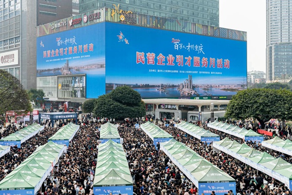 招聘會現場。鄒樂攝