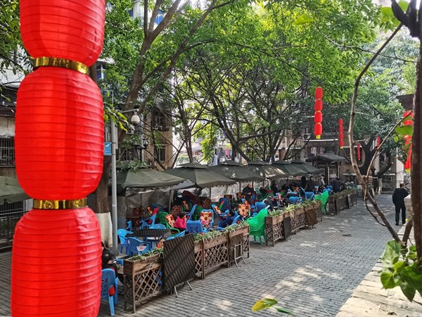 南湖社區“三益”建設成果——茶韻廣場。孫啟凡攝