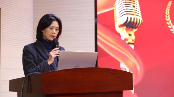 廖淑梅致辭。重慶西區醫院供圖