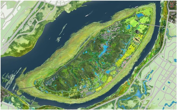 廣陽島生態修復藍圖。重慶市市政院公司供圖