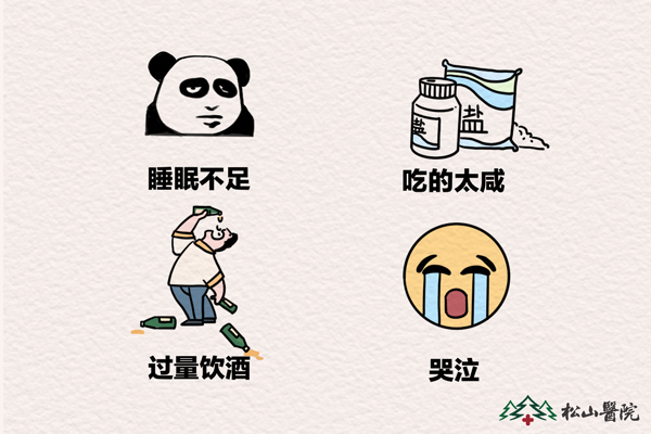 眼部腫脹的因素。重慶松山醫院供圖