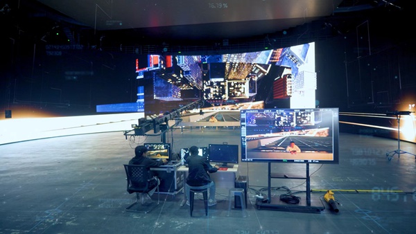 永川科技片場LED虛擬影棚。國網重慶永川供電公司供圖