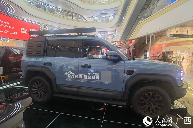 消費者在商場選購汽車。人民網記者 陳燕攝