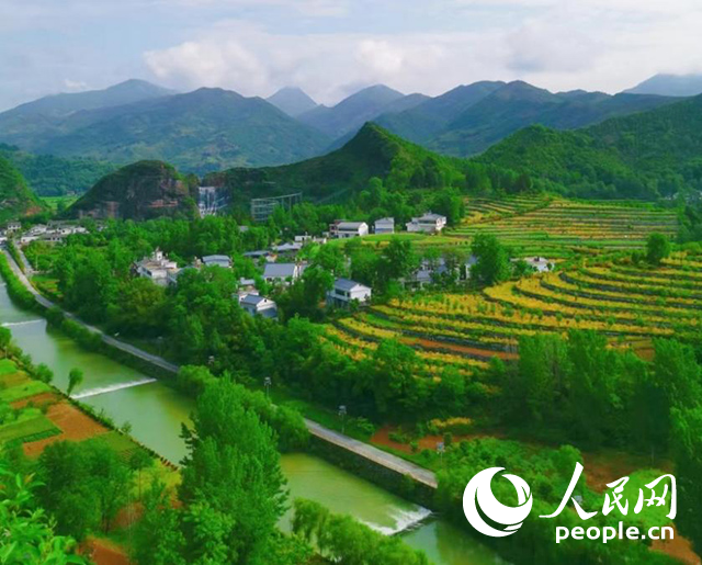 陜西商洛漫川關鎮民宿群。人民網 王麗攝