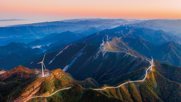 豐都回山坪風電場。陳健攝