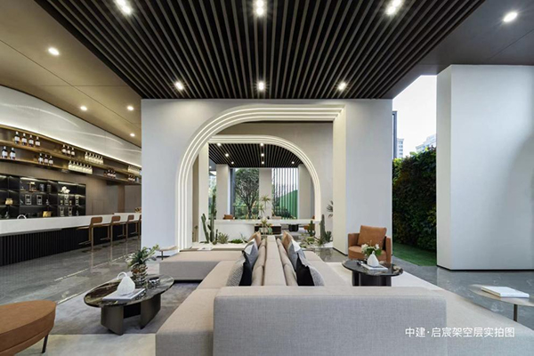 架空層實景圖。中建·光嶼供圖