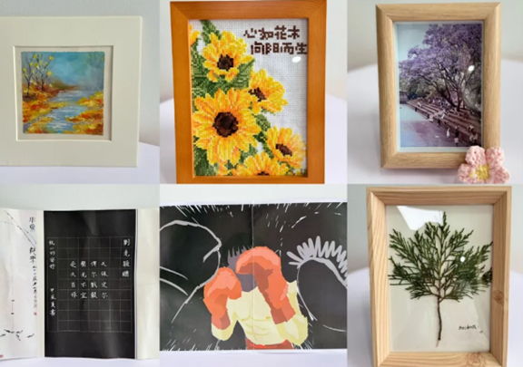 學子手作禮物。重慶松山醫院供圖