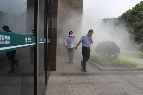 員工進行疏散演習。國網重慶永川供電公司供圖