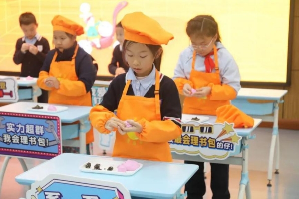 勞動技能大賽比賽現場。禮嘉實驗小學供圖