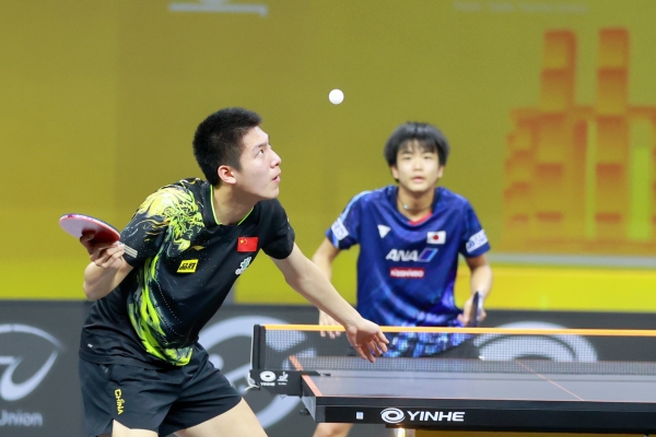 溫瑞博在U19男單決賽中，以4：1戰勝日本選手板井雄飛。