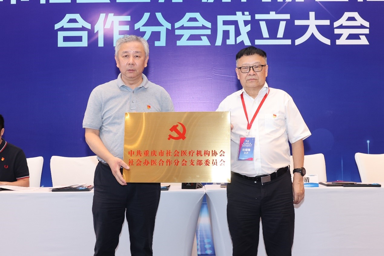 中共重慶市社會醫療機構協會社會辦醫合作分會支部委員會成立。主辦方供圖