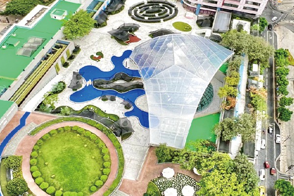 重慶黃桷樹空中花園鳥瞰圖。大都會東方廣場供圖